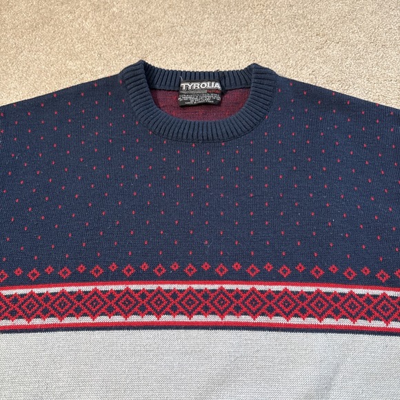 Vintage Tyrolia By Head Knit Sweater Sz Large Wool Acrylic Nordic - Picture 9 of 9